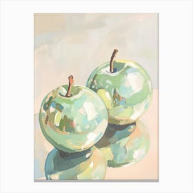 Reflective Green Apples Canvas Print