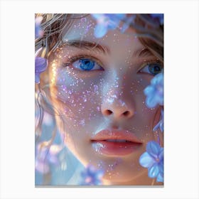 Fairytale Girl With Blue Eyes Canvas Print