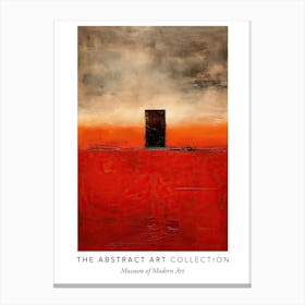 Red Door Abstract Painting 1 Exhibition Poster Canvas Print