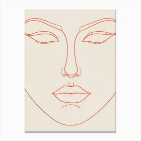 Portrait Of A Woman'S Face 5 Canvas Print