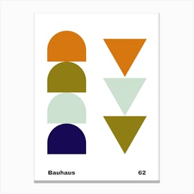 Geometric Bauhaus Poster 62 Canvas Print