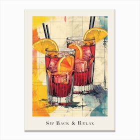 Sip Back & Relax Rustic 1 Canvas Print
