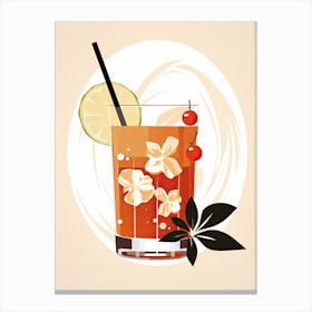 Mai Tai Floral Infusion Cocktail 8 Canvas Print