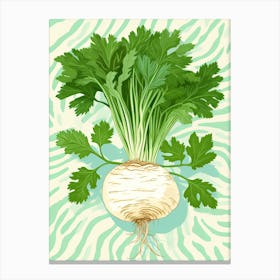 Celeriac Summer Illustration 7 Canvas Print