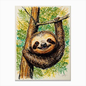 Sloth 8 Canvas Print