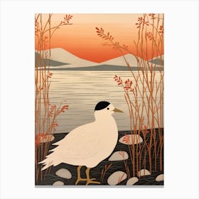 Bird Illustration Coot 1 Canvas Print