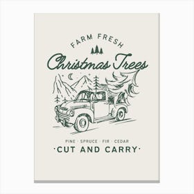 Farm Fresh Christmas Tree 3 Canvas Print