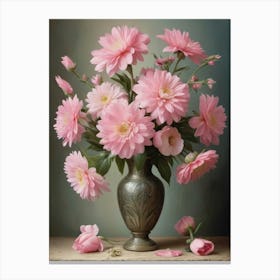 Pink Dahlias Canvas Print