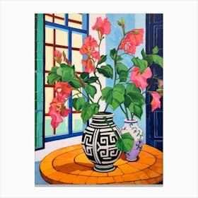 Flowers In A Vase Still Life Painting Bougainvillea 2 Canvas Print