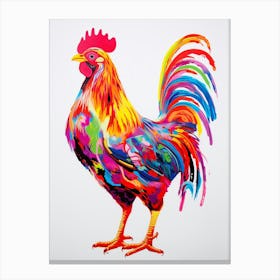Colourful Bird Painting Chicken 3 Canvas Print