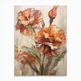 Fall Flower Painting Carnation 3 Canvas Print