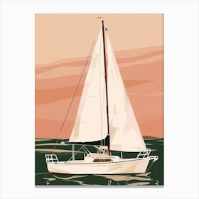 Sailboat On The Ocean Canvas Print