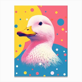 Duck Collage Colourful Geometric 4 Canvas Print