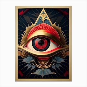 Third Eye Symbol 3, Japanese Ukiyo E Style Canvas Print