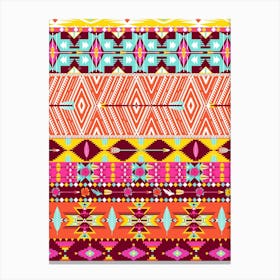 Aztec Geometric Pattern Canvas Print