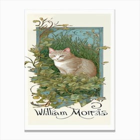 William Morris cat print 2 Canvas Print