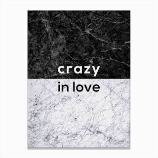 Crazy In Love B&W Canvas Print