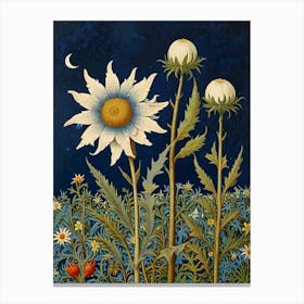 William Morris Daisy And Moon Canvas Print