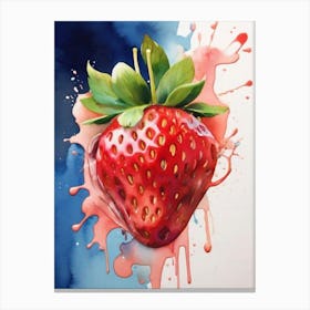 Strawberry Painting Canvas Print