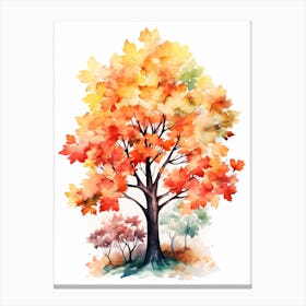 Cute Autumn Fall Scene 79 Canvas Print