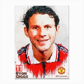 Ryan Giggs Mu 99 Legends Canvas Print