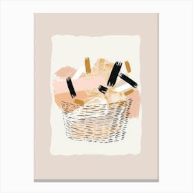 Basket Of Bread Canvas Print Canvas Print