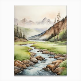 River In The Mountains 9 Canvas Print