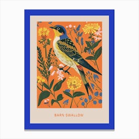 Spring Birds Poster Barn Swallow 2 Canvas Print