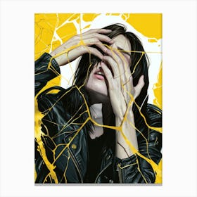 Girl With A Broken Face Canvas Print