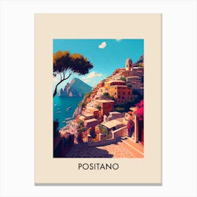 Positano Italy Vintage Travel Poster Canvas Print