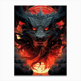Demon Dragon Head 1 Canvas Print
