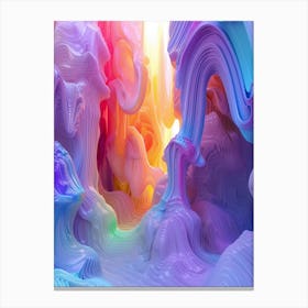 Colorful Digital Forms Canvas Print