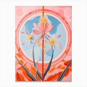 Kangaroo Paw 4 Hilma Af Klint Inspired Pastel Flower Painting Canvas Print