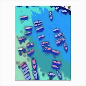 Boats In The Sea Canvas Print