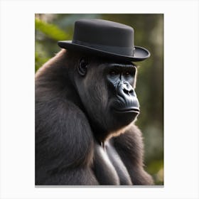 Gorilla In A Hat 1 Canvas Print