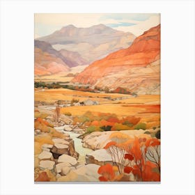 Autumn National Park Painting Huascarn National Park Peru 2 Canvas Print