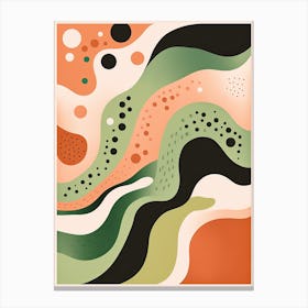 Abstract Aria; Vintage Risograph Symphony Canvas Print