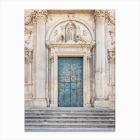 Door Of A Church In Lecce Art Print Canvas Print