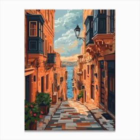 Alex Exploring 666 A Boho Style Illustration Of Malta Featuring F25351f3 B4f1 4293 9608 A1c174579ba0 Canvas Print