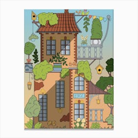 Countryside house Canvas Print