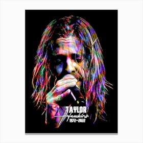 Taylor Hawkins American Rock Musician Legend in Colorful Stampe su tela