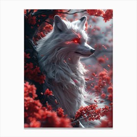 Beautiful Fantasy White Fox 17 Canvas Print