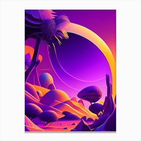 Ultraviolet Radiation Comic Space Space Canvas Print