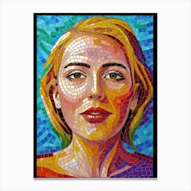 Mosaic Of A Woman 3 Canvas Print