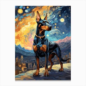 Doberman Dog Art 1 Canvas Print