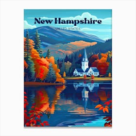 New Hampshire New England Travel Art Canvas Print