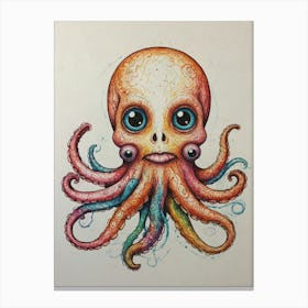 Octopus Skull Canvas Print