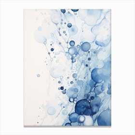 Blue Water Splashes Canvas Print