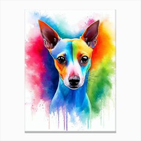 Italian Greyhound Rainbow Oil Painting dog Canvas Print