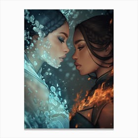 Water & Flame Canvas Print